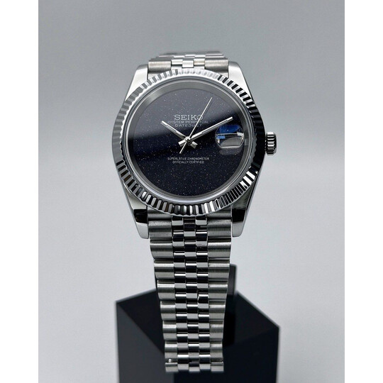 Custom Seiko Mod • Midnight Stardust Premium Datejust • 39mm